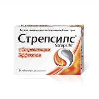 Стрепсилс таблетки для рассасывания №24 (Согревающий эффект)