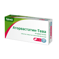 Аторвастатин-Тева (таб.п.пл/об.40мг №30)