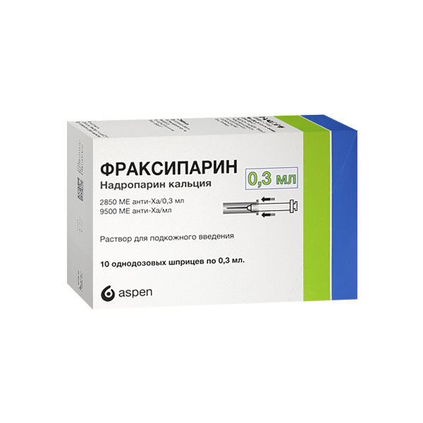 Фраксипарин (шприц 2850МЕ анти-ХА(9,5тысМЕ/мл) 0,3мл №10)