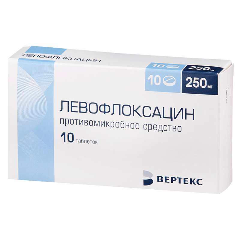 Левофлоксацин (таб.п.пл/об.250мг №10)