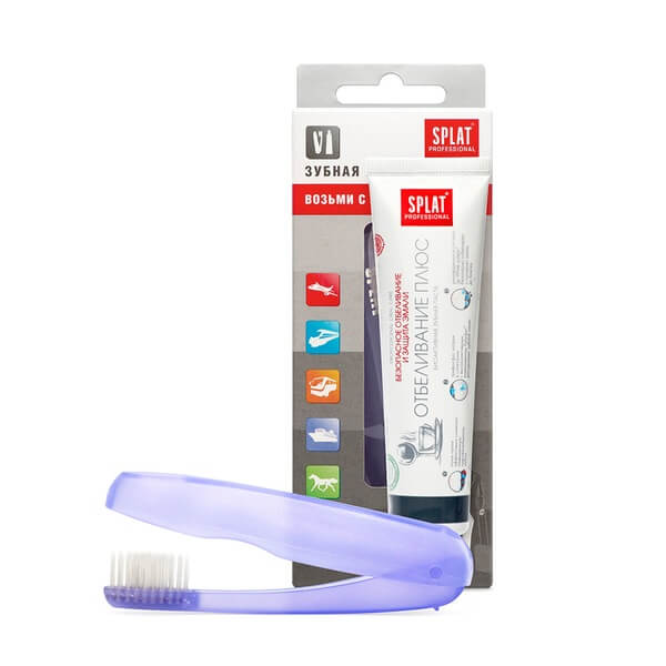 Зубная паста «Сплат» Дорожный набор Отбеливание+ 40мл+зубная щетка в пенале