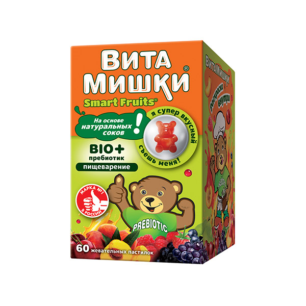 Витамишки BIO+пребиотик пастилки жевательные №60