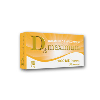 Витамин Д3 Максимум 1000МЕ таблетки 200мг №30