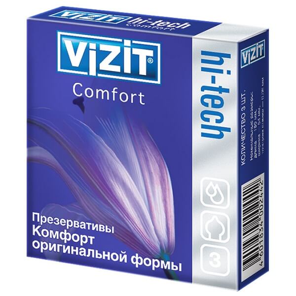 Презервативы Vizit «HI-TECH»промо-набор (комфорт ориг.формы №3+3)