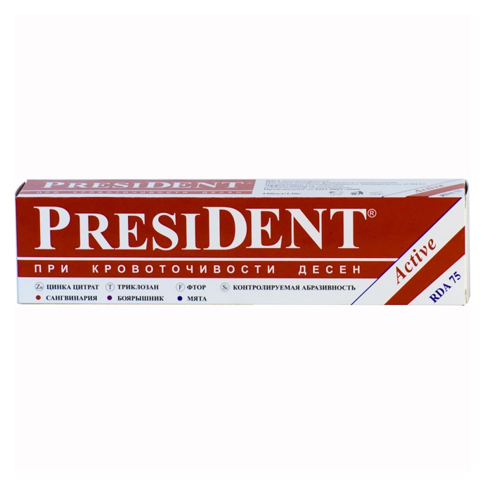 Зубная паста «Президент» туба 100мл Актив