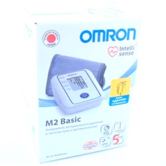 Тонометр OMRON М2 Basic автомат+адаптер+средняя манжета 22-32см НЕМ-7116-ARU