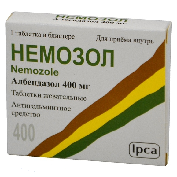 Немозол таблетки жевательные 400мг №1