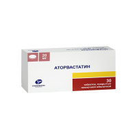 Аторвастатин (таб.п.пл.об.20мг №30)