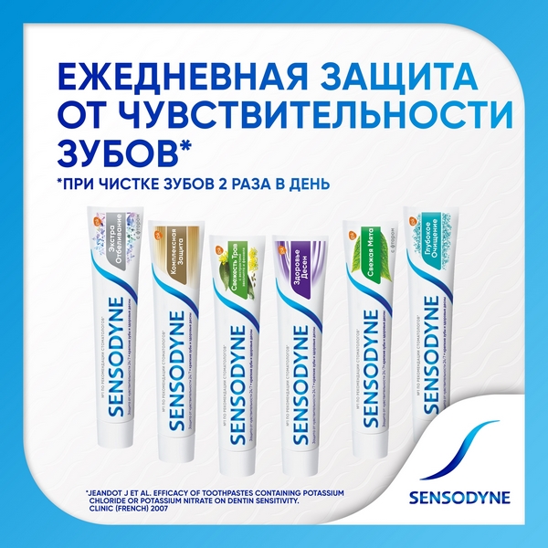 Зубная паста Сенсодин с фтором для чувствительных зубов 75мл