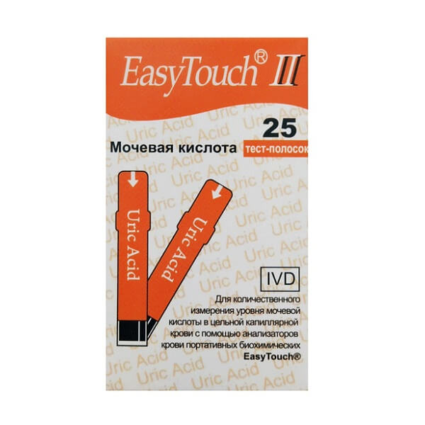 Тест-полоски EASY TOUCH (мочевая кислота №25)