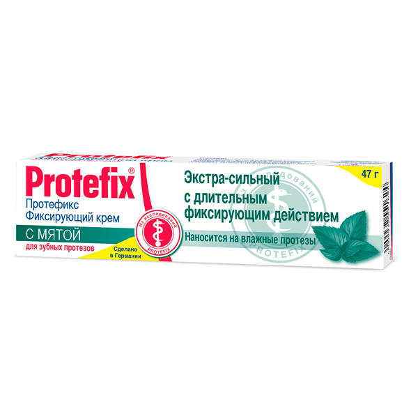 Протефикс фиксирующий крем для зубных протезов 47г (Мята)