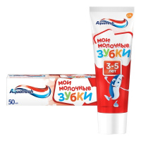 Зубная паста детская Aquafresh Мои молочные зубки от 3 до 5 лет с фтором для защиты от кариеса 50мл