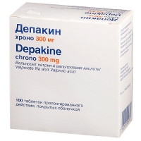 Депакин-хроно таблетки прол.дейст.300мг №100