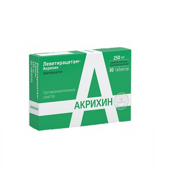 Леветирацетам-Акрихин таблетки 250мг №30