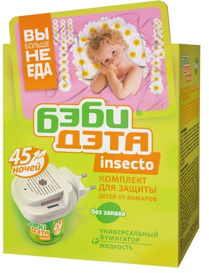 ДЭТА-Бэби комплект инсектицидный фумигатор+жидкость 45 ночей