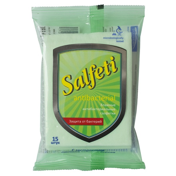 Салфетки влажн. Salfeti (№15 антибакт.с экстр.чайн.дерева)