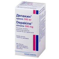 Депакин-Хроно таблетки пролонгированного действия 500мг №30